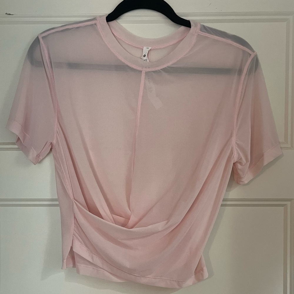 Lululemon light pink sheer top